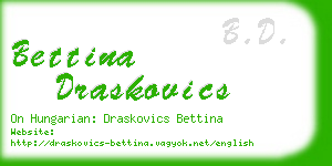 bettina draskovics business card